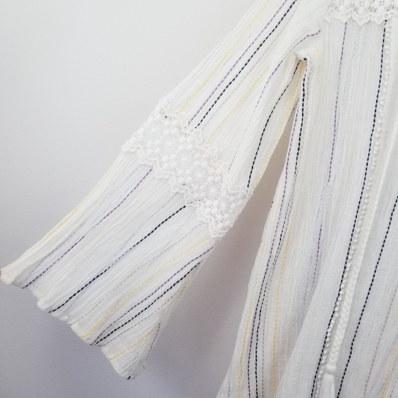 Surf Gypsy | Sunset Stripe Long Sleeve Tunic Top - Picture 4 of 7